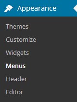 Appearance then Menu