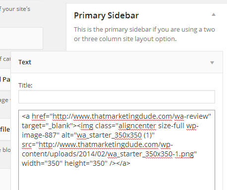 html in sidebar