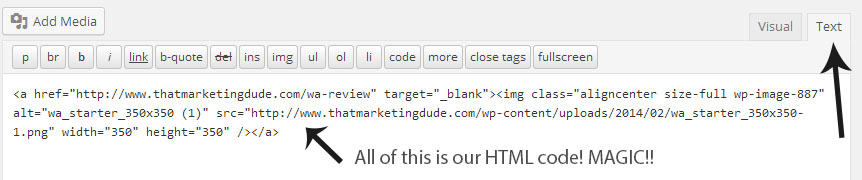 the html code