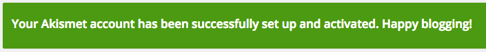 Setting up Akismet